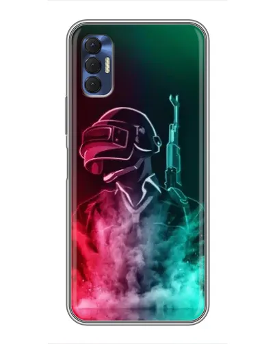 Чехол для TECNO Spark 8P с картинкой «PUBG — огненный воин» Чехол для TECNO Spark 8P с картинкой «PUBG — огненный воин»