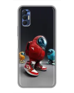 Чехол для TECNO Spark 8P с картинкой «Among Us — 3D стиль»