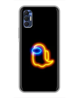 Чехол для TECNO Spark 8P с картинкой «Among Us неоновое сияние»