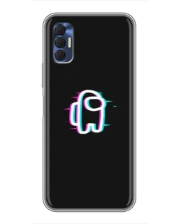 Чехол для TECNO Spark 8P с картинкой «Among Us неон»