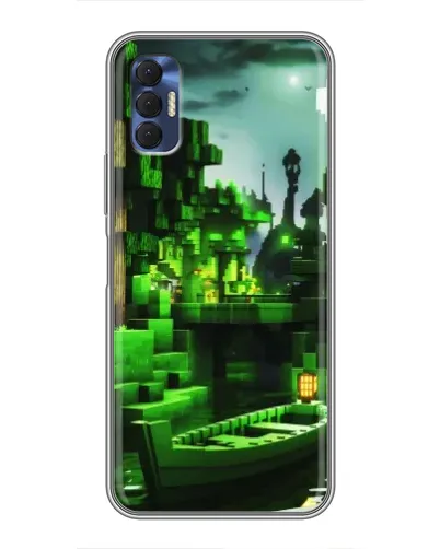 Чехол для TECNO Spark 8P с картинкой «Minecraft лесной пейзаж»