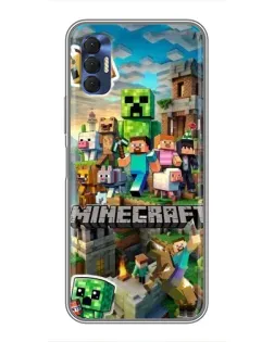 Чехол для TECNO Spark 8P с картинкой «Замок Minecraft»