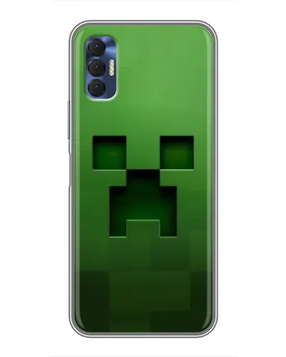 Чехол для TECNO Spark 8P с картинкой «Крипер микро-дизайн»