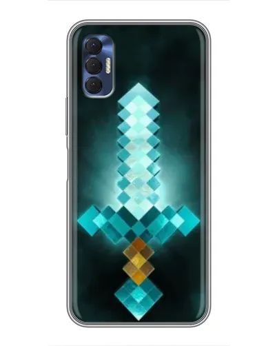 Чехол для TECNO Spark 8P с картинкой «Алмазный меч неон»