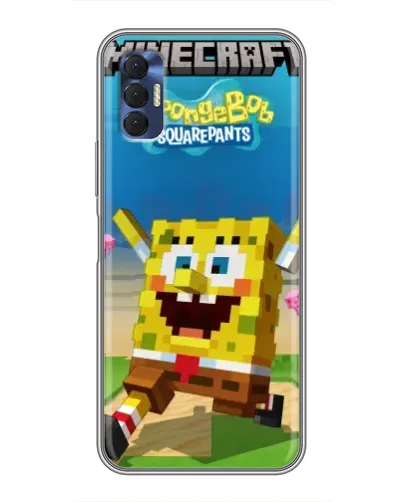 Чохол для TECNO Spark 8P з картинкою «Губка Боб Minecraft» Чохол для TECNO Spark 8P з картинкою «Губка Боб Minecraft»