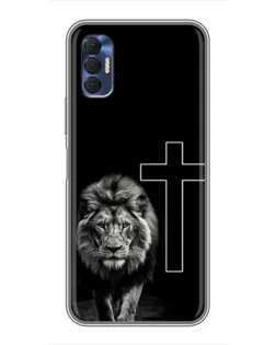 Чехол для TECNO Spark 8P с картинкой «Лев и Крест»