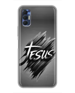 Чехол для TECNO Spark 8P с картинкой «Надпись Jesus Graffiti»