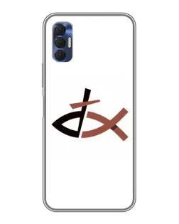 Чехол для TECNO Spark 8P с картинкой «Рыба и крест»