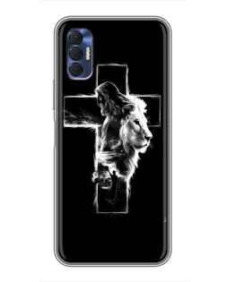 Чехол для TECNO Spark 8P с картинкой «Сияющий крест Jesus»