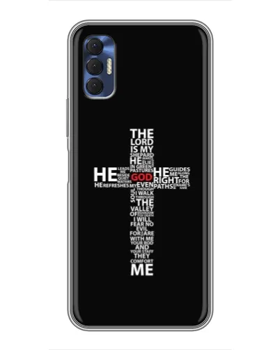 Чехол для TECNO Spark 8P с картинкой «Текстовый крест» Чехол для TECNO Spark 8P с картинкой «Текстовый крест»