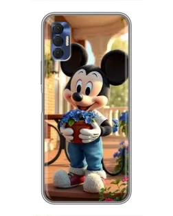 Чехол для TECNO Spark 8P с картинкой «Микки садовод»