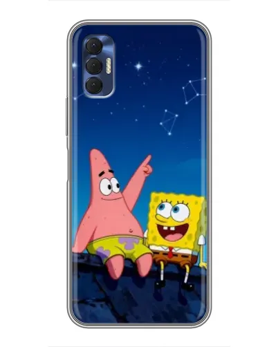 Чехол для TECNO Spark 8P с картинкой «Губка Боб и Патрик ночью» Чехол для TECNO Spark 8P с картинкой «Губка Боб и Патрик ночью»