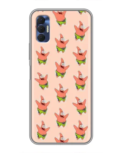 Чехол для TECNO Spark 8P с картинкой «Патрик Стар паттерн» Чехол для TECNO Spark 8P с картинкой «Патрик Стар паттерн»