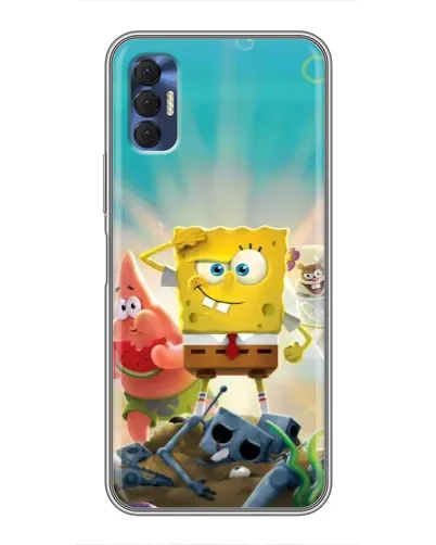 Чехол для TECNO Spark 8P с картинкой «Спанч Боб победитель» Чехол для TECNO Spark 8P с картинкой «Спанч Боб победитель»