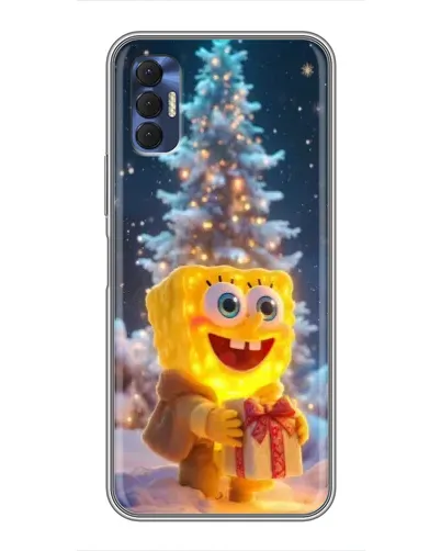 Чехол для TECNO Spark 8P с картинкой «Рождественский Спанч Боб» Чехол для TECNO Spark 8P с картинкой «Рождественский Спанч Боб»