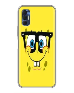 Чехол для TECNO Spark 8P с картинкой «Минималистичный Спанч Боб» Чехол для TECNO Spark 8P с картинкой «Минималистичный Спанч Боб»