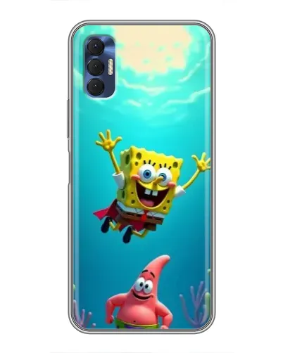 Чехол для TECNO Spark 8P с картинкой «Спанч Боб под водой» Чехол для TECNO Spark 8P с картинкой «Спанч Боб под водой»