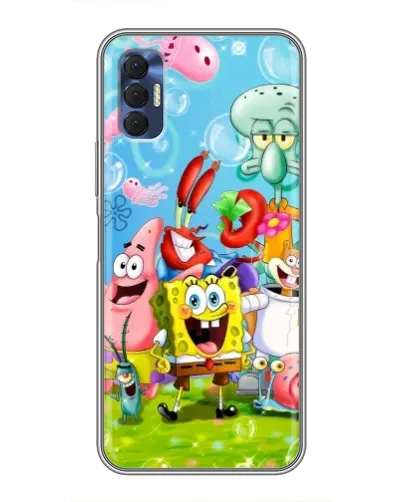 Чехол для TECNO Spark 8P с картинкой «Губка Боб и друзья» Чехол для TECNO Spark 8P с картинкой «Губка Боб и друзья»