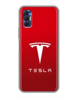 Чехол для TECNO Spark 8P с картинкой «Tesla Red Classic»