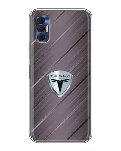 Чехол для TECNO Spark 8P с картинкой «Металлическая текстура Tesla» Чехол для TECNO Spark 8P с картинкой «Металлическая текстура Tesla»