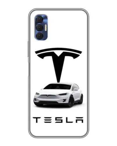 Чехол для TECNO Spark 8P с картинкой «Tesla White Style» Чехол для TECNO Spark 8P с картинкой «Tesla White Style»