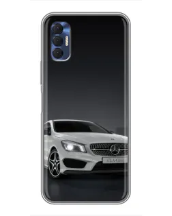 Чехол для TECNO Spark 8P с картинкой «Mercedes AMG GT Silver»