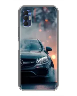 Чехол для TECNO Spark 8P с картинкой «Mercedes — ночной город»