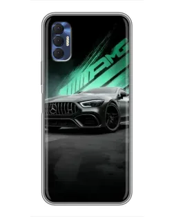 Чехол для TECNO Spark 8P с картинкой «Темный Mercedes AMG»