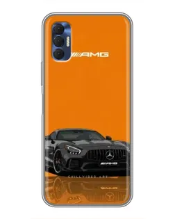 Чехол для TECNO Spark 8P с картинкой «Оранжевый Mercedes AMG»