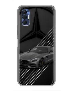 Чехол для TECNO Spark 8P с картинкой «Mercedes AMG — графика»