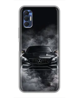 Чехол для TECNO Spark 8P с картинкой «Mercedes в дыму»