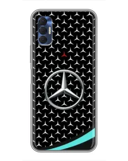 Чехол для TECNO Spark 8P с картинкой «Mercedes — бирюзовый акцент»