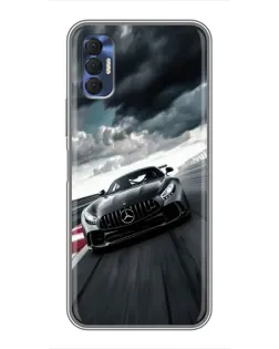 Чехол для TECNO Spark 8P с картинкой «Гоночный Mercedes AMG»