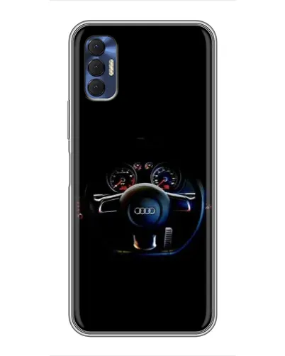 Чехол для TECNO Spark 8P с картинкой «Салон Audi — руль»
