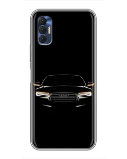 Чехол для TECNO Spark 8P с картинкой «Audi — ночной контур» Чехол для TECNO Spark 8P с картинкой «Audi — ночной контур»