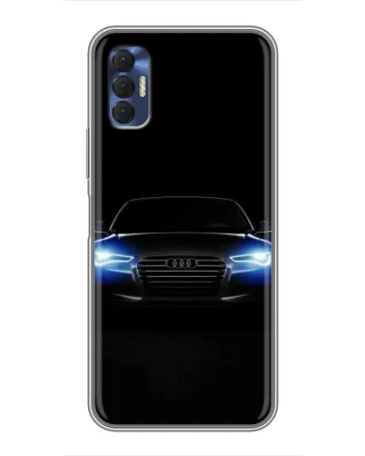 Чехол для TECNO Spark 8P с картинкой «Audi в неоне»