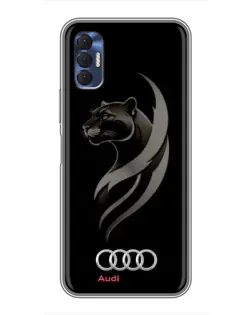 Чехол для TECNO Spark 8P с картинкой «Графика — пантера и Audi» Чехол для TECNO Spark 8P с картинкой «Графика — пантера и Audi»