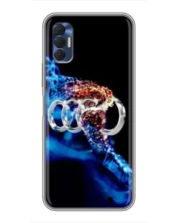 Чехол для TECNO Spark 8P с картинкой «Энергия лого Audi» Чехол для TECNO Spark 8P с картинкой «Энергия лого Audi»