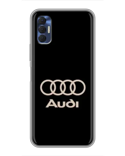 Чехол для TECNO Spark 8P с картинкой «Audi — золотой логотип»