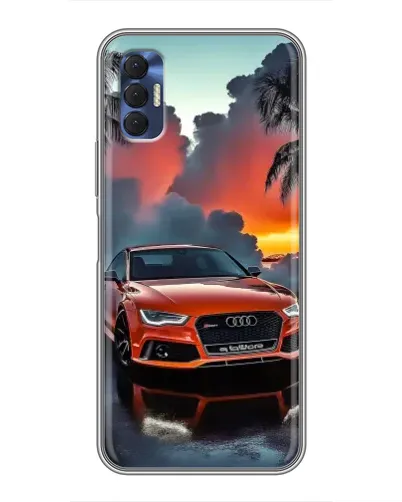 Чехол для TECNO Spark 8P с картинкой «Audi — закат»