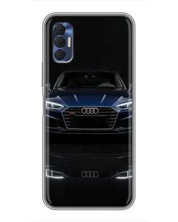 Чехол для TECNO Spark 8P с картинкой «Audi — ночное отражение» Чехол для TECNO Spark 8P с картинкой «Audi — ночное отражение»