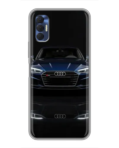 Чехол для TECNO Spark 8P с картинкой «Audi — ночное отражение»