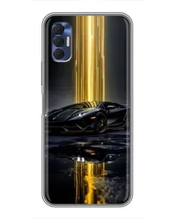 Чехол для TECNO Spark 8P с картинкой «Ночной Lamborghini драйв»