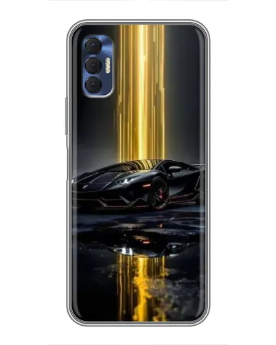 Чехол для TECNO Spark 8P с картинкой «Ночной Lamborghini драйв»