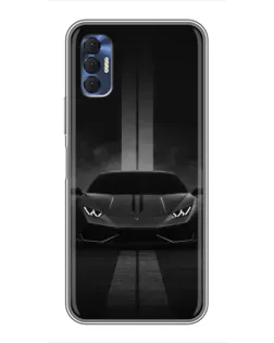 Чехол для TECNO Spark 8P с картинкой «Lamborghini симметрия дорог»