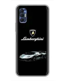 Чехол для TECNO Spark 8P с картинкой «Логотип Lamborghini классика»