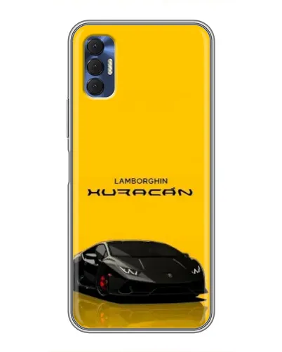 Чехол для TECNO Spark 8P с картинкой «Lamborghini Huracan черный»