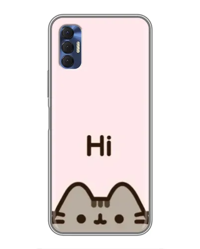 Чехол для TECNO Spark 8P с картинкой «Пушин говорит Hi»