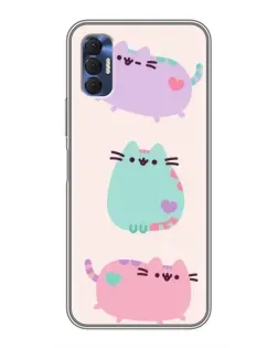 Чехол для TECNO Spark 8P с картинкой «Pusheen трио» Чехол для TECNO Spark 8P с картинкой «Pusheen трио»