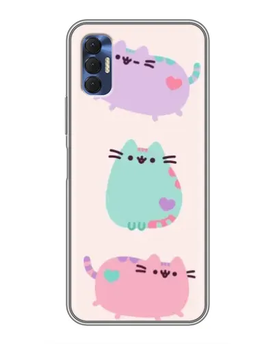 Чехол для TECNO Spark 8P с картинкой «Pusheen трио»